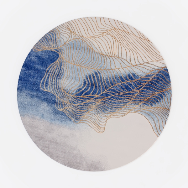 SAFAVIEH Adirondack Collection 4&#39; Round Grey/Blue