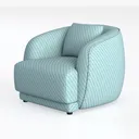 SIMPLIHOME Harrah Accent Chair - 33 inch Wide Upho Left 45 Degree View