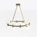 Modern Brass Crystal Chandelier 3D Model Right 45 Degree View
