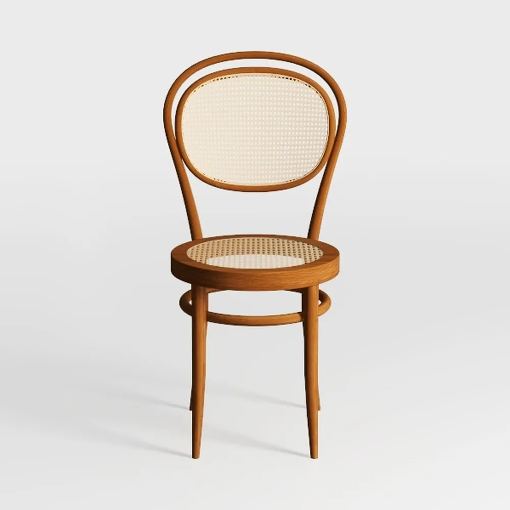 Sloan Dining Chairs, Solid Elm Frame with Rattan