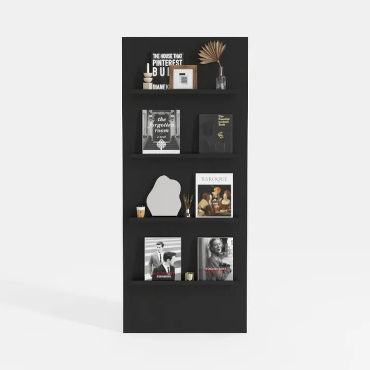 71" Tall Book Shelf, 5 Tier Large Bookshelf