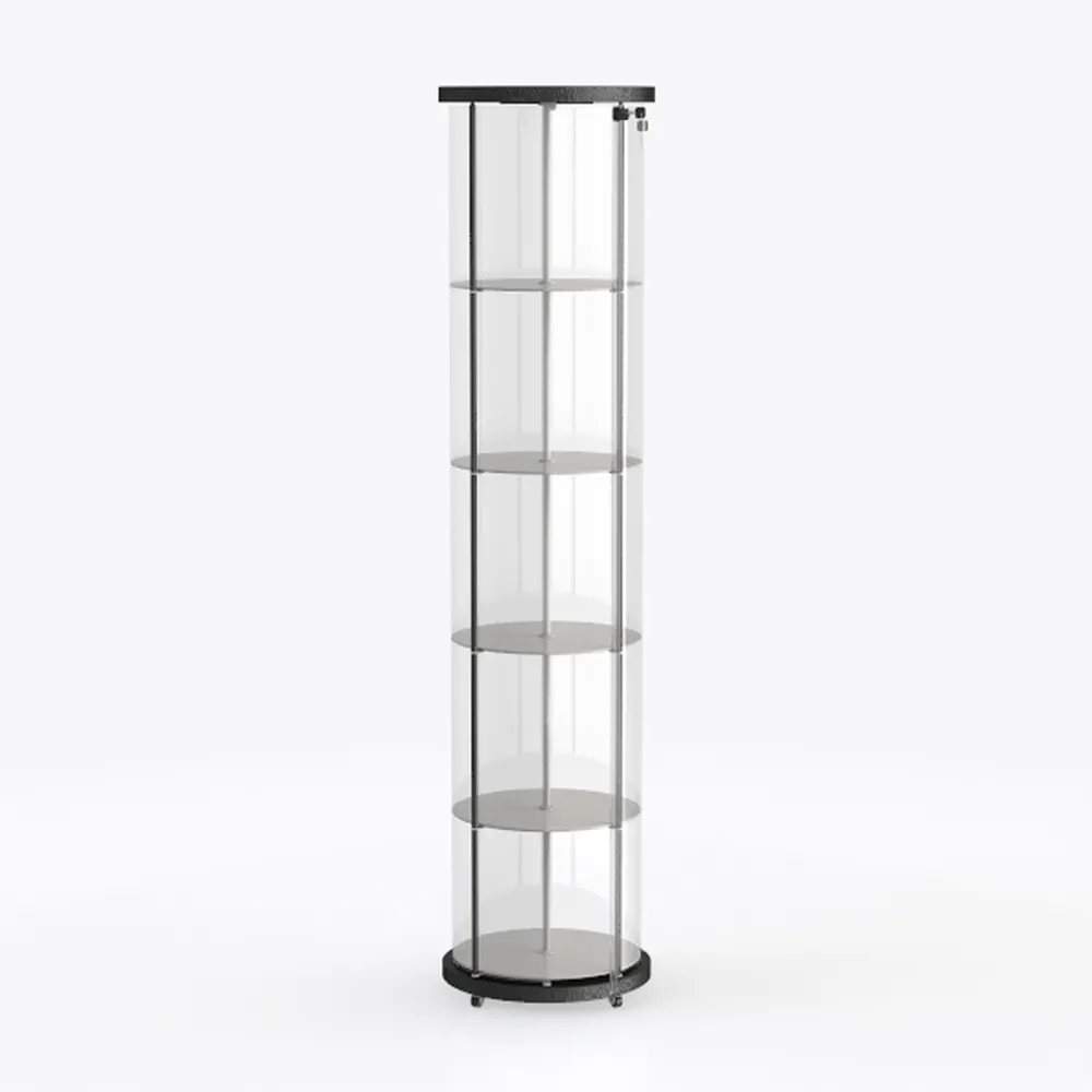 6 Tier Rotating Bookshelf Tower Spinning Bookshelf