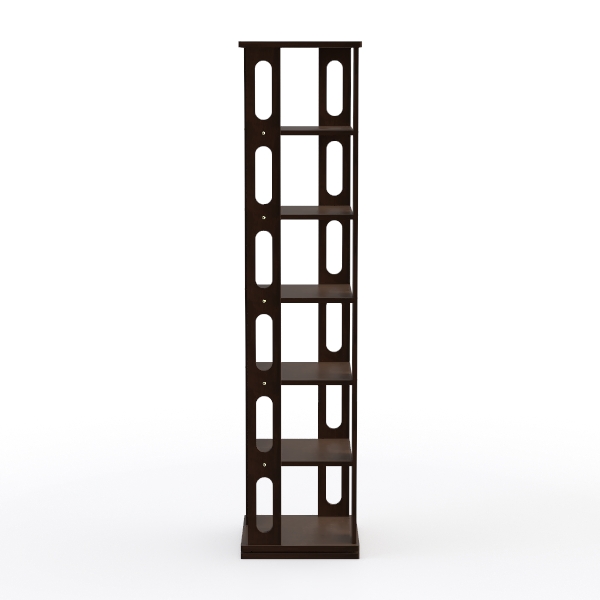 Aheaplus Rotating Bookshelf, 360 Display Wood