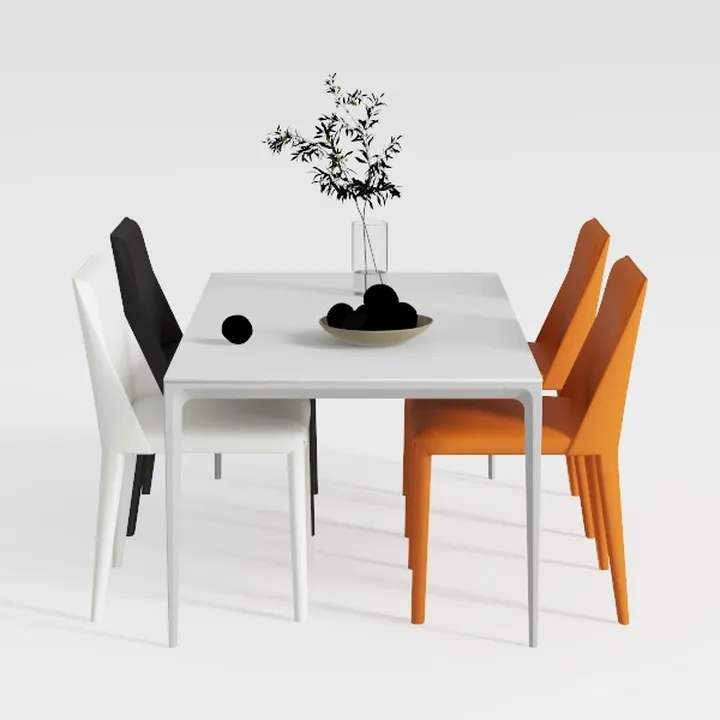 Bonzy Home Wood Rattan Dining Chairs Set of 2
