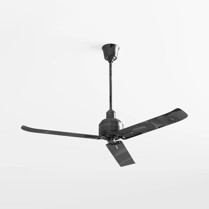 62 Inch Ceiling Fans with Lights, Black Modern