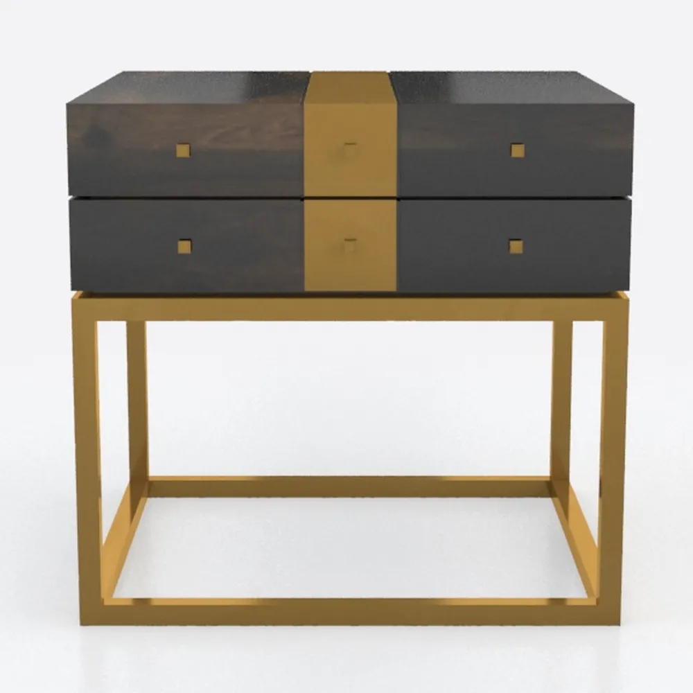 Modern Bedside Table with 2 Storage Drawer and