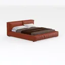 Foldable Three Person Fabric Sofa Bed, high Reboun Right 45 Degree View