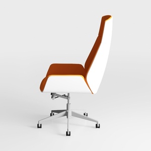 Modern Two Tone Fabric Office Chair High Back 3D Model
