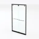 44-48" W x 72" H Semi-Frameless Bypass Sliding Left 45 Degree View