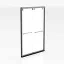 44-48" W x 72" H Semi-Frameless Bypass Sliding Right 45 Degree View