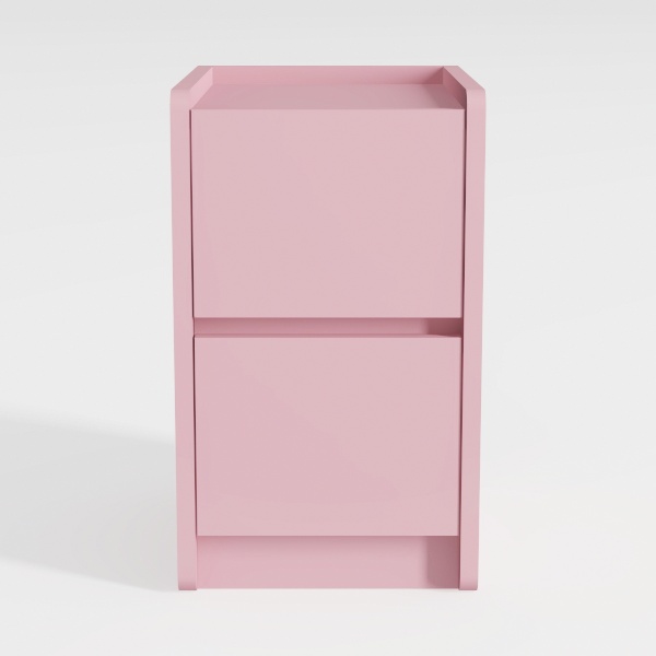 Pink Under Desk File Cabinet, 2 Drawer Locking