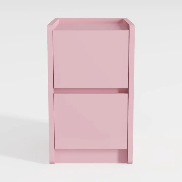 Pink Under Desk File Cabinet, 2 Drawer Locking