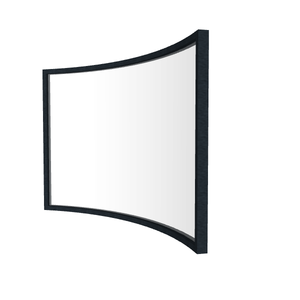 Minimalist Black Framed Curved Wall Mirror 3D Model