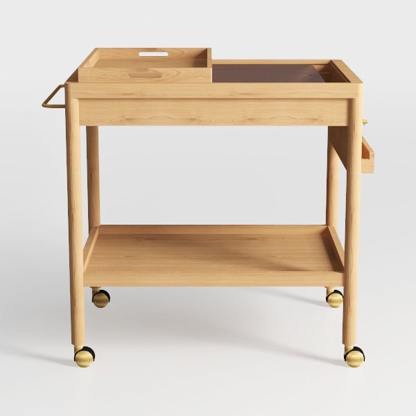 Small End Table, Couch Side Table with 2-Tier