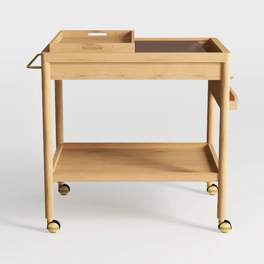 Small End Table, Couch Side Table with 2-Tier