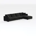 HONBAY Convertible Sectional Sofa, L Shape Couch w Right 45 Degree View
