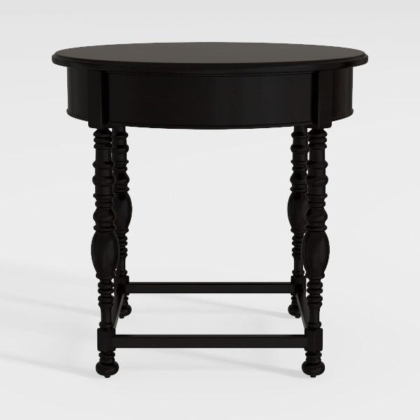 Oval Wood Coffee Table for Living Room, 2-Tier