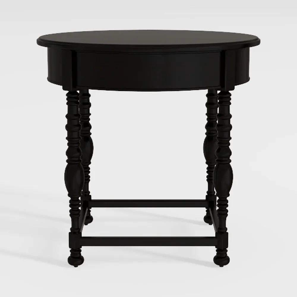 Oval Wood Coffee Table for Living Room, 2-Tier