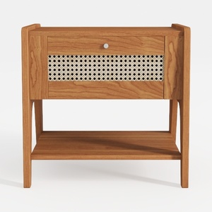 12 in. Brown Rectangular Wood Top End Table with D