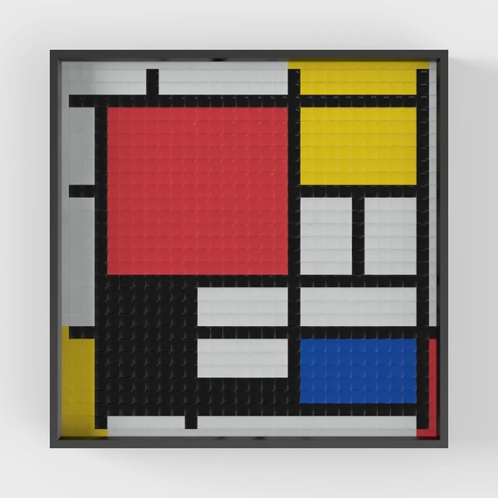 DECORARTS - Ater Piet Mondrian Composition in Blue