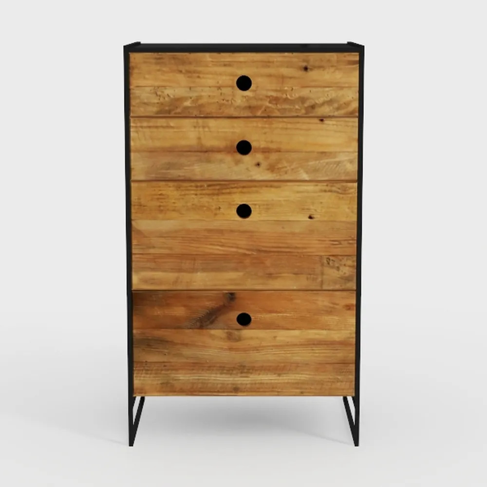 Nightstand with Charging Station, LED Night Stand