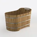 34 Inches Small Handcrafted Free Standing Wooden Right 45 Degree View