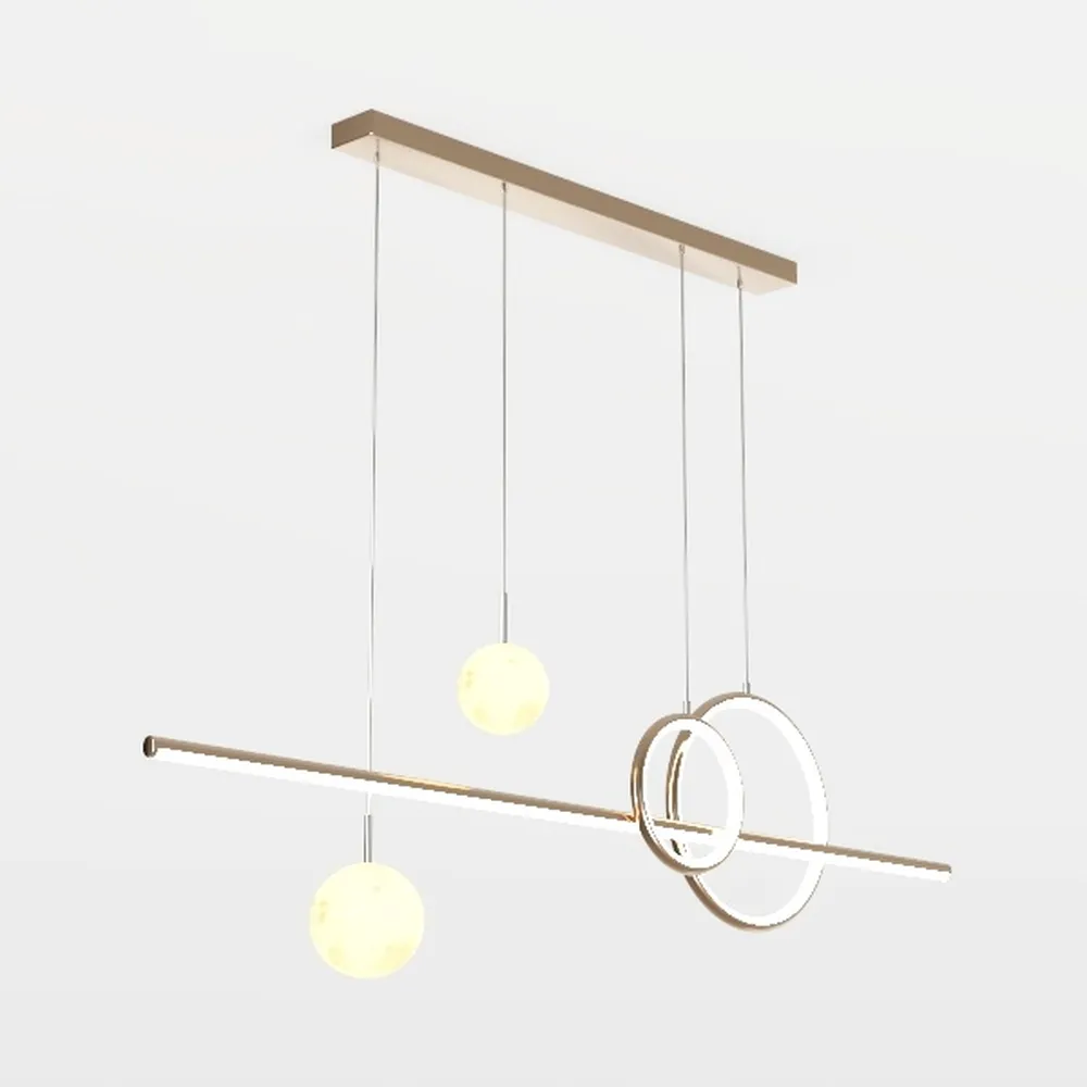 LED Gold Chandeliers for Dining Room, 47in