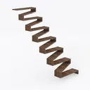 stair Left 45 Degree View