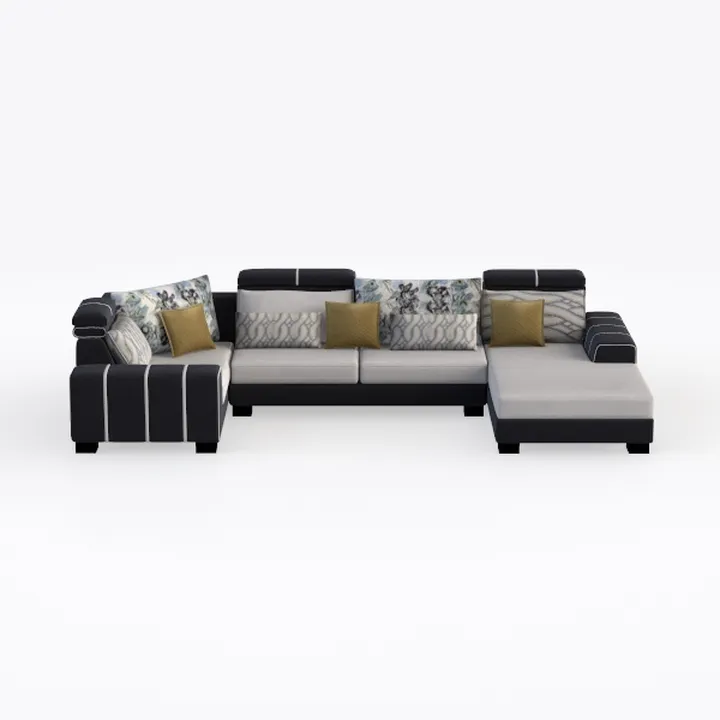 Traumnacht Lyon Divano angolare a 2 posti con recamiere versatile, regolabile a destra e a sinistra, beige