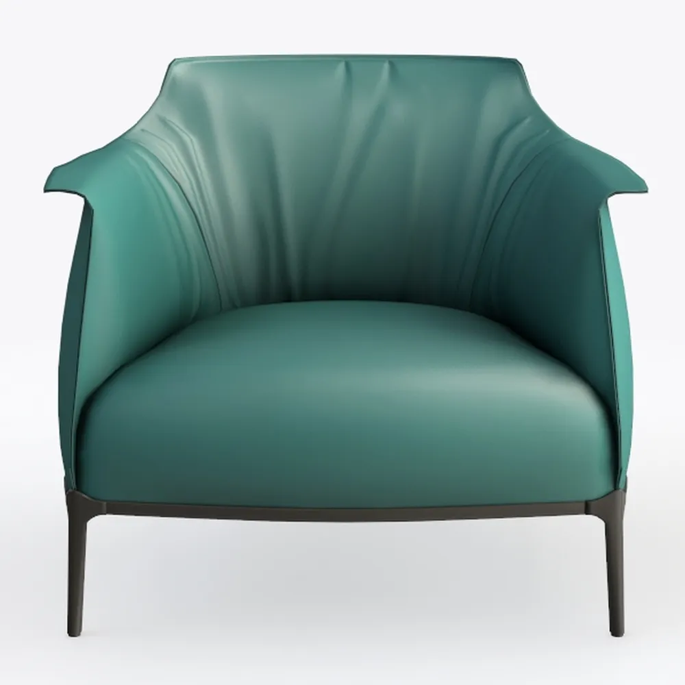 Nordlys Metal and Green Velvet Lounge Chair Classi
