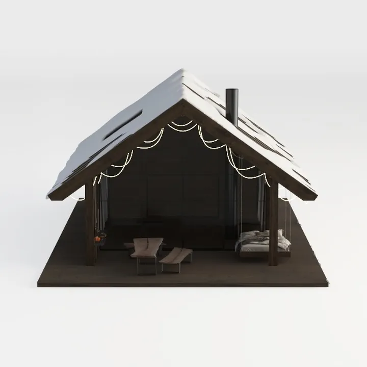villa-Snowy Scene