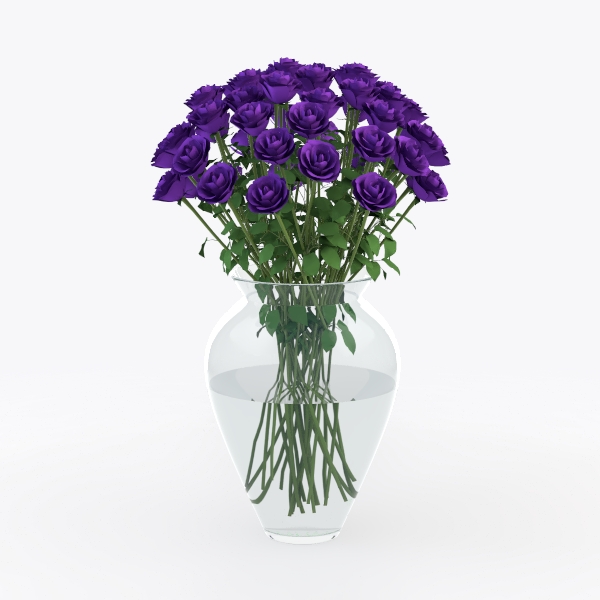 Blue Ceramic Vase Set - 3 Blue Small Vases,