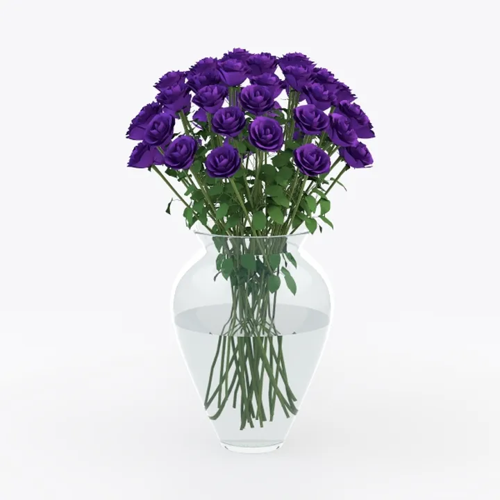 Blue Ceramic Vase Set - 3 Blue Small Vases,