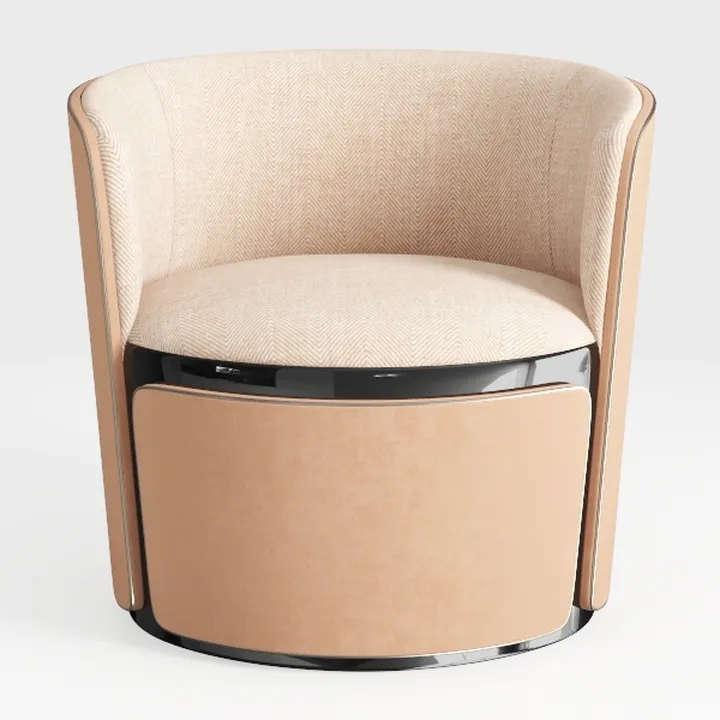 SOFTHION Swivel Accent Chair, Chenille Barrel Chai