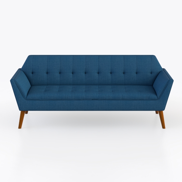 Velvet Upholstered Convertible Folding Futon Sofa