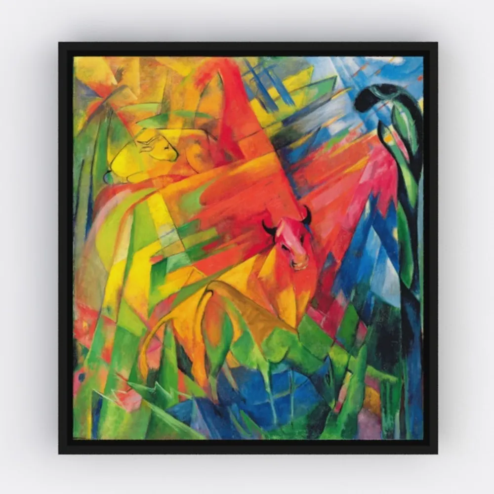 FRAMED wall art print, colorful abstract Canvas