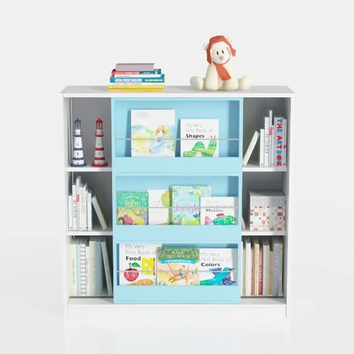 Costzon 8-Cube Kids Bookshelf, 3 Tier Toy Storage