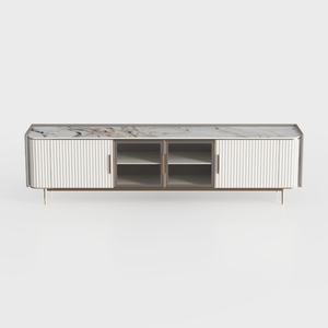 79" Farmhouse Buffet Cabinet with Metal Base