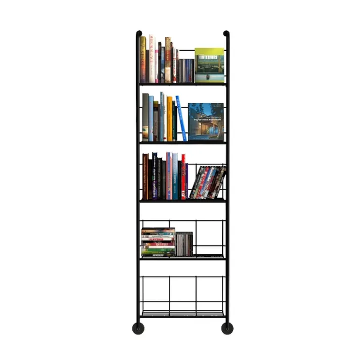 4 Tier Slim Rolling Storage Cart with Pull-Out