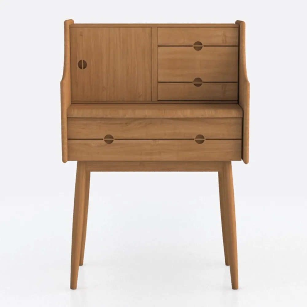 KTHLBRH Secretary Desk 30.7"x16.5"x40.6" Solid Mah