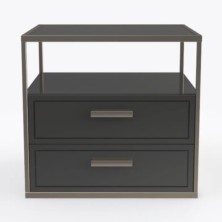 Beaumont Lane Contemporary 2 Drawer Wooden Bedside