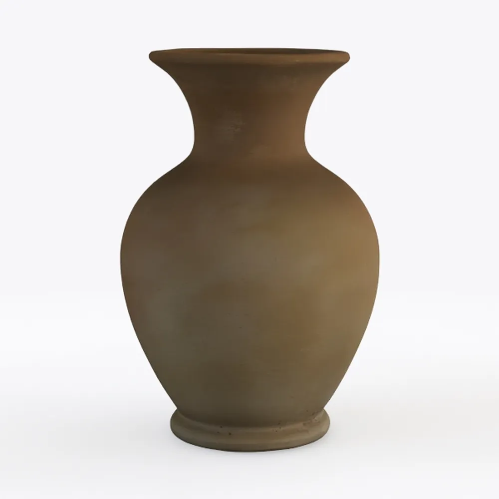 1 Pc Single Brown Handmade Ceramic Vase Home