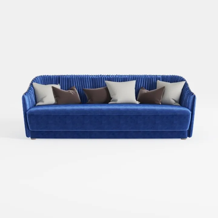 Modern Vertical Channel Tufted Sofa Couch Set