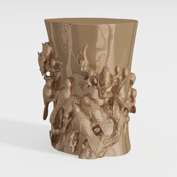 SUNBURY Outdoor Stump Side Table, Faux Wooden