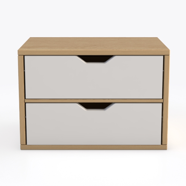 Liberty Mid-Century Modern Rustic Brown and White