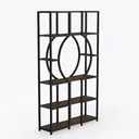 Tribesigns Bookshelf, Industrial 8-Tier Etagere Right 45 Degree View