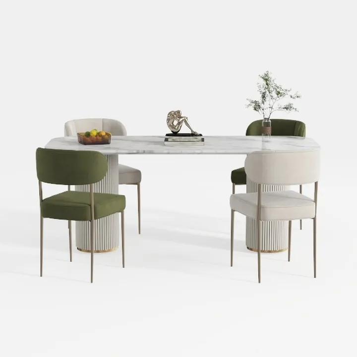 Draven Heather Grey Rolling Dining Chair, Performa