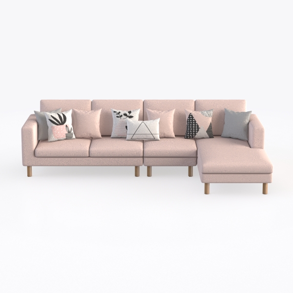 OUYESSIR L Shaped Sectional Sofa Couch, 3 Seat Vel