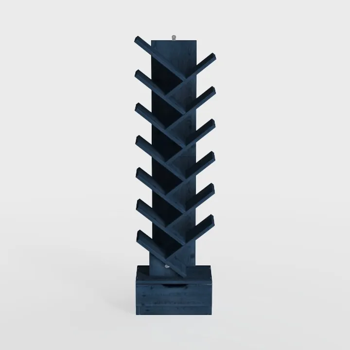 9 Tier Tree Book Shelf with Drawer, Floor Standing