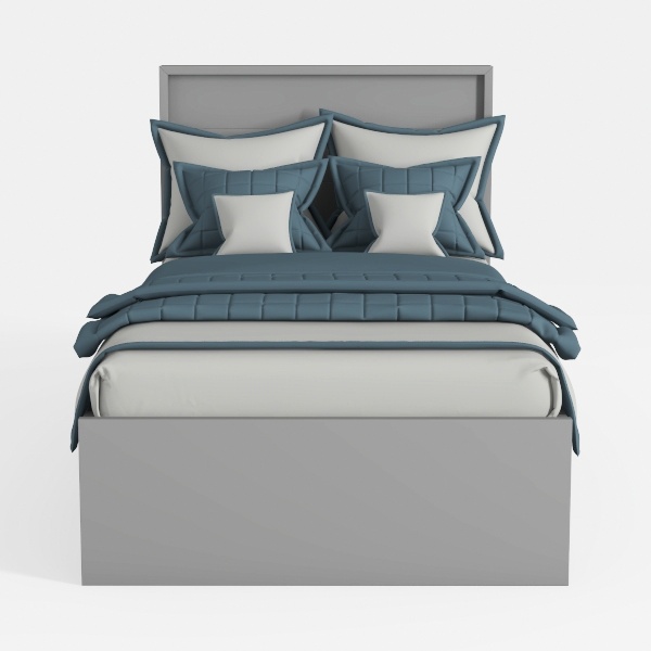 Acme Ishiko Eastern King Bed in Dark Teal Fabric